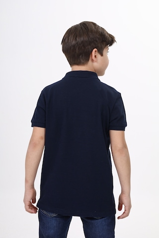 Toontoy Kids Toontoy Unisex Polo Yaka Düğmeli Uzun Kısa Tişört Lacivert