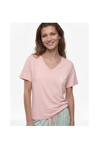 Koton V Yaka Kısa Kollu Çiçek Desenli Pijama Seti Çiçek Desenli 6slk50003mw Çok Renkli