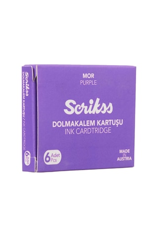 Scrikss Kartuş Dolma Kalem Kartuşu 6'lı Paket Mor ---