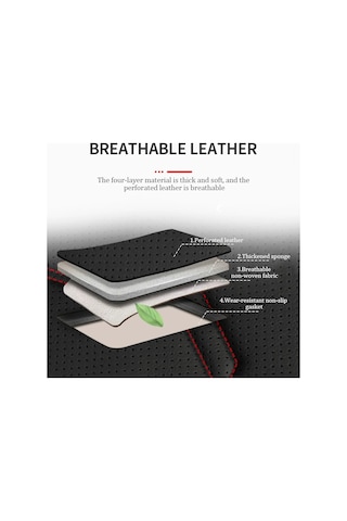 Liangmei Lüks Araba Koltuğu Kapağı Pu Deri Koltuk Minderi