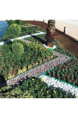Dekorafence Çim Ayırıcı Esnek Plastik Çim Sınırlayıcı Bordür Taş Toprak Ayıracı Çmyşl 25mt