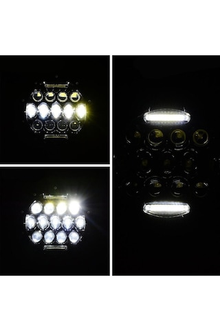 7 Inç H4 Soketli Kısa-uzun Ve Gündüz Ledi Özellikli Off Road, Motosiklet Ledi 1 Adet