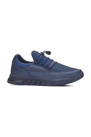 Günlük Kadın Erkek Sneaker Spor Ayakkabı Lastik Bağcıklı Fileli Nefes Alabilen Desenli Taban 05 Lacivert