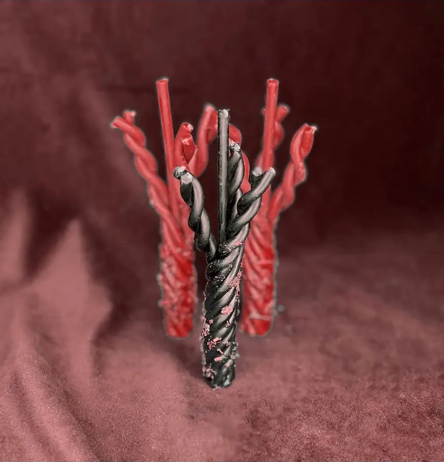 Svecnaa Magia Aşk Fırtınası Sarmal Mum Seti 162887832 Kirmızı