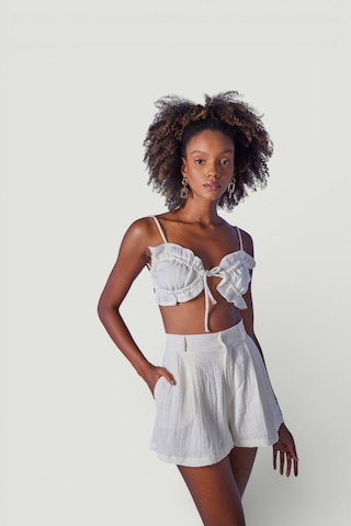 Holly Lolly Crop Model Bağlamalı Playa Büstiyer Beyaz