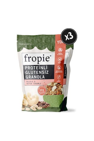 Fropie Proteinli Glutensiz Granola Kaju & Keten Tohumu 3 x 240 G