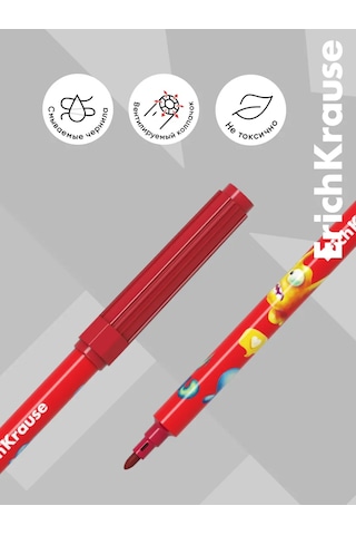 Erichkrause Jolly Friends 12 Renkli Keçeli Kalemler 271234350