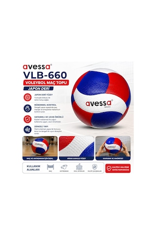 Avessa Vlb-660 Voleybol Topu Japon Deri Çok Renkli