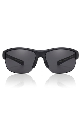 Di Caprio Dc3033gun Mat Siyah Yarım Çerçeve Oval Polarize Camlı Erkek Güneş Gözlüğü