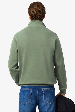 Lacoste Men's Classic Fit Neck Zip Sweatshirt Yarım Fermuarlı Yüksek Yaka Pamuklu Sweatshirt Yeşil