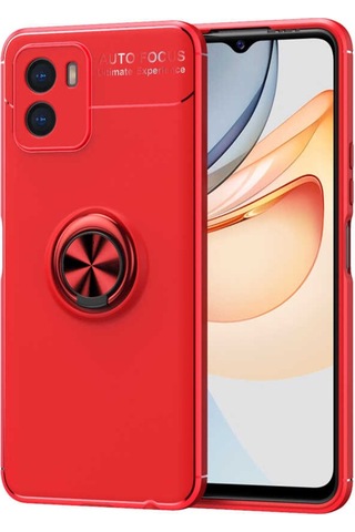 Vivo Y15S Kılıf Zore Ravel Yüzüklü Silikon Kılıf