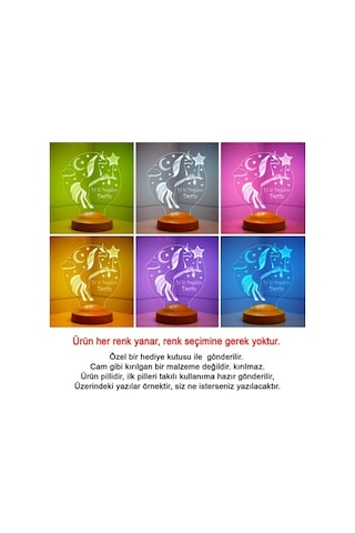 Unicorn Tek Boynuzlu At Çocuk Odası Hediyesi Led Lamba