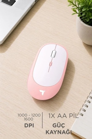 Özel Üretim Ofis Gereci Cep Aksesuarı Mouse Çift Modlu Sessiz Kablosuz Fare Tm16 Pembe