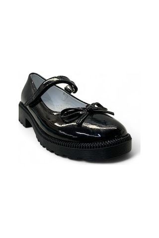 469-3 Kız Çocuk Okul Ayakkabısı Siyah Rugan
