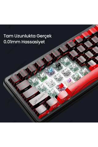 Black Gradiant Rgb Kablosuz Hotswap Mekanik Gaming Klavye Oyuncu Klavye
