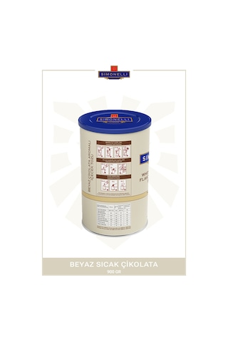 Simonelli Beyaz Çikolata Aromalı Sıcak Çikolota İçecek Tozu 900 G