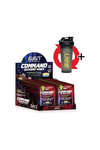SSN Sports Style Nutrition Command Quadro Whey 22 gr X 40 Şase Kutu 880 gr (ÇİKOLATA) Protein Tozu