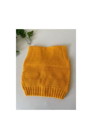 Adenya Sepeti El Örgüsü Zürafa Figürlü Bebek Yeleği Handmade Sarı
