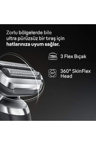 Braun Series 7 Elektrikli Tıraş Makinesi, Islak Ve Kuru, Hassas Düzeltici Başlık, 72-g1200s 1 Saat