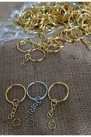 Anahtarlık Halkası Gold-Gümüş Süsleme Için Kullanılan Anahtarlık