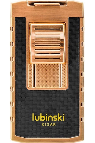 Lubinski Yeni Stil Delicili Çift Torch Puro Çakmağı Gold