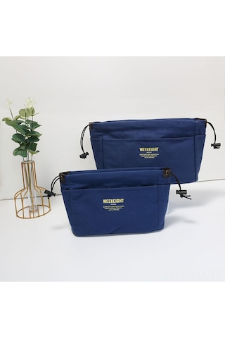 Geekyou Dayanıklı Kumaş Seyahat Organizer - Çanta İçi Çantalar, Makyaj Çantası, Anne Çantası, Pratik Depolama Çözümü Mavi Küçük