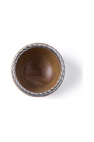 Yargıcı Metal Detaylı Mango Ağacı Servis Kasesi 10x6 Cm 26knhs1042n St