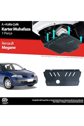 S-dizayn Renault Megane 2 Çelik Karter Muhafaza 2002-2008 A+ Kalite