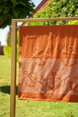 Menderes Home Cotton Collection Bukle Plaj Havlusu Çapa Orange