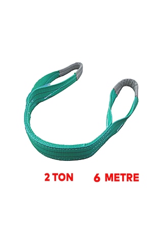 Yük Kaldırma Taşıma İndirme Halat Sapan Polyester Spanzet 2 Ton 6 Metre Turkuaz Sağlam Çok Renkli