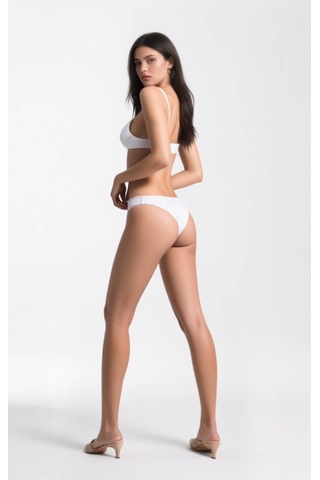 Skin Verse Lazer Kesim Tanga Külot 3'lü Set Beyaz