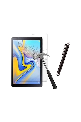 Samsung Galaxy Tab A Sm T510 2019 Uyumlu Şeffaf Kılıf Cam Kalem Set Arka Kapak