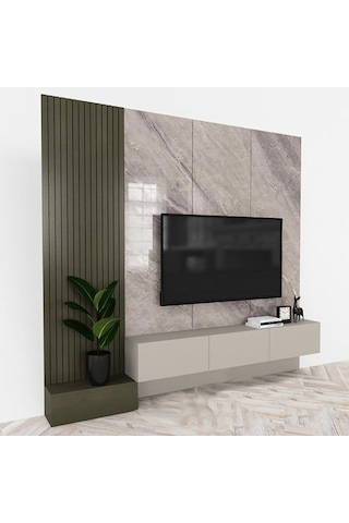 Beliz Tv Ünitesi Tv Sehpası Alt Modül KUM BEJİ 200 Cm