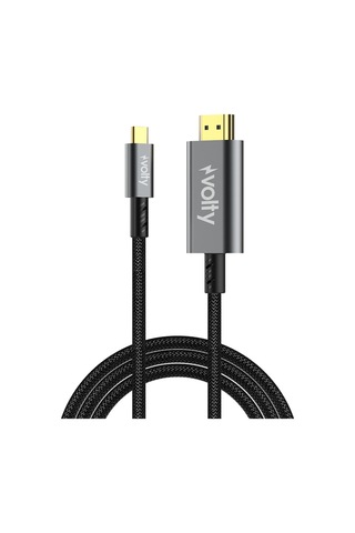Type-c To Hdmı 4k 60hz Görüntü Aktarıcı 12gbps, 1.8m, Hdr, Örgü, Altın Uçlu V0302003