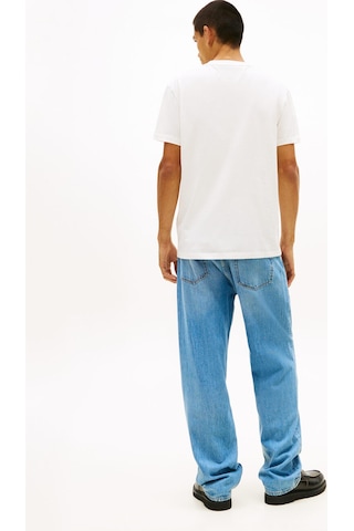 Tommy Hilfiger Tjm Erkek Regular İmza Şeridi T Ext Beyaz T-shirt-13661 Beyaz