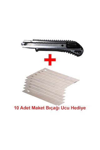 Alüminyum Maket Bıçağı + 10'Lu Maket Bıçağı Ucu N11.232