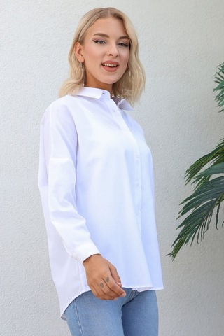 Nurneva Basic Model Gömlek Beyaz-beyaz Beyaz