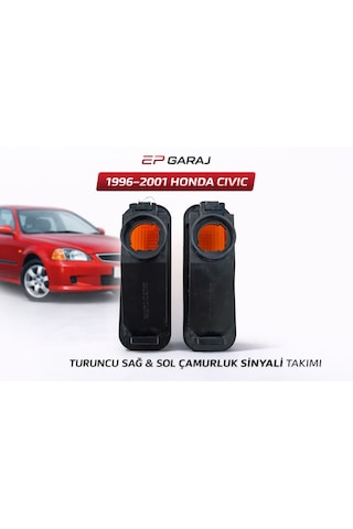 Honda Cıvıc 1996 2001 Model Turuncu Çamurluk Sinyali Sağ + Sol Takım 0