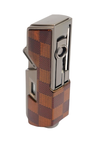 Cohiba Tek Torch Pürmüz Delici İğneli Desenli Gunmetal Metal Puro Çakmak - Tr9596
