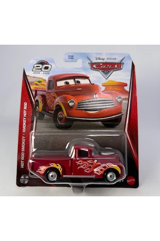 Disney Pixar Cars Hot Rod Smokey 20.yıl Model Araba Dxv29 Kırmızı