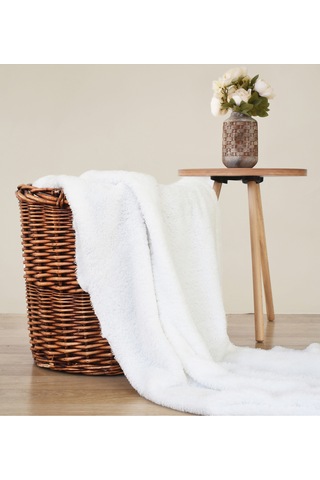 Çift Yüzlü Kırık Beyaz Welsoft Peluş Kumaş En Pabw 2622b