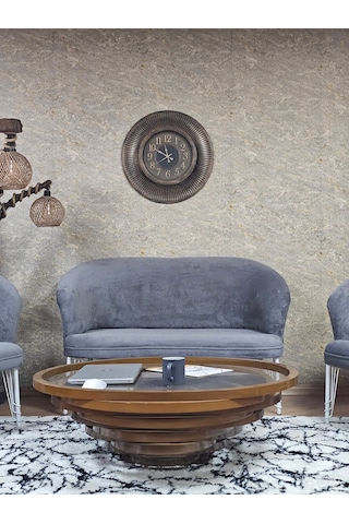 Zafir Teddy Takım Beyaz Boyalı Telli Ayak Çay Seti Koltuk - Berjer , Balkon, Salon, Ofis Gri