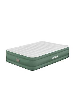 Bestway 69646 Toughlite Tpu Çift Kişilik Dahili Pompalı Şişme Yatak 2.03m X 1.52m X 46 Cm Yeşil