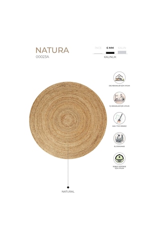 Natura El Dokuma Jüt Bohem Tarz Otantik Salon Oturma Odası Korido