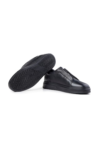 Ducavelli Espo Erkek Hakiki Deri Sneaker, Lastikli Sneaker, Hakiki Deri Sneaker, Erkek Sneaker Siyah