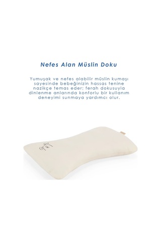 Babyjem Muslin Bebek Uyku Yastığı Ekru
