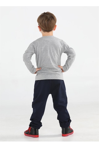 Casabony Roar Some Jogger Pantolon + T-shirt Takım-gri - Laci Gri - Lacivert