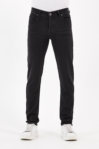 Vikingsjeans Jeans Örme Hamur Kumaş Dar Kesim Erkek Taşlamalı Füme Renk Kot Pantolon Füme