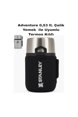 Safir Kamp Stanleye 0.53 Lt. Adventure Çelik Yemek Termosu İle Uyumlu Omuz Askılı Termos Kılıfı Çok Renkli