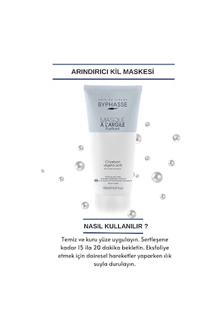 Byphasse Aktif Bitkisel Kömür İçeren Kil Maskesi 150 ML